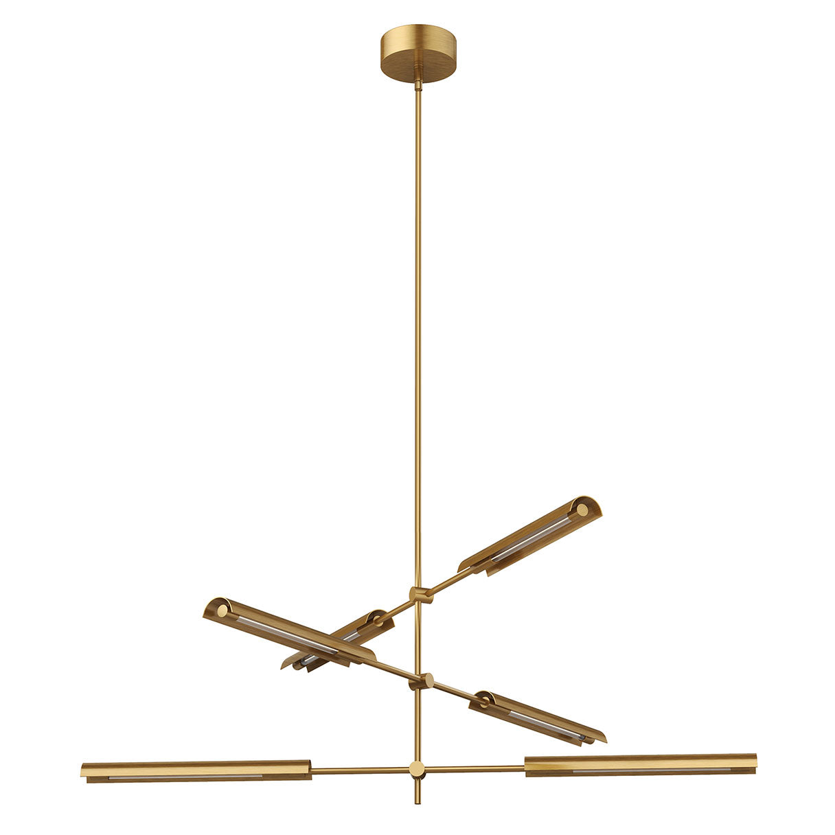 Alora Lighting MP316406VBMS LED Astrid Multi Light Pendant 6 Lights Vintage Brass Finish