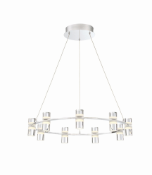 Eurofase Lighting 33724-010 LED Netto 25 inch Chandelier Ceiling Light Small Chrome Finish