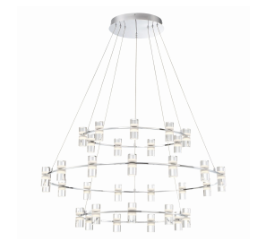 Eurofase Lighting 33726-014 LED Netto 41 inch Chandelier Ceiling Light Large Chrome Finish