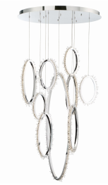 Eurofase Lighting 33732-015 LED Scoppia 38 inch Chandelier Ceiling Light Chrome Finish