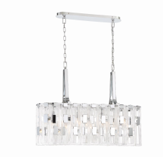 Eurofase Lighting 33742-014 LED Viviana 7 Light 11 inch Chandelier Ceiling Light Chrome Finish