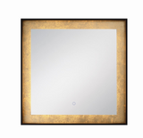 Eurofase Lighting 33829-012 LED Mirror 32 X 32 inch Square Wall Mirror Light Gold Finish
