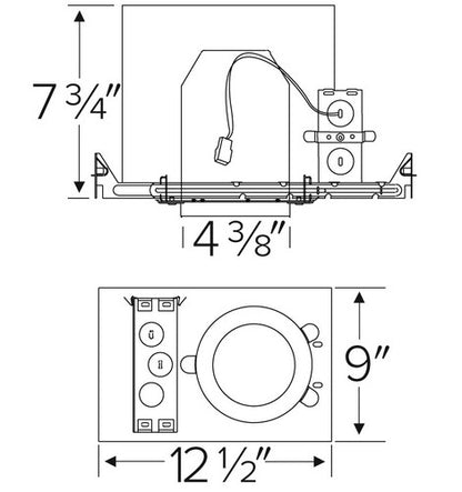 ELCO Lighting E4FH 4 Inch Cedar System New Construction 2-Hour Fire Rated Housing w/Driver IC Airtight -1- BuyRite Electric
