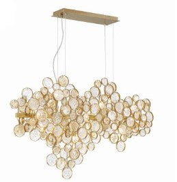 Eurofase Lighting 34031-022 LED Trento 12 Light 11 inch Chandelier Ceiling Light Antique Gold Finish