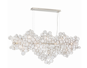 Eurofase Lighting 34032-015 LED Trento 15 Light 11 inch Chandelier Ceiling Light Champagne Silver Finish