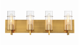 Eurofase Lighting 34135-047 LED Pista 26 inch Vanity Wall Light Gold Finish