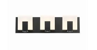 Eurofase Lighting 34143-023 LED Canmore 20 inch Vanity Wall Light Black Finish