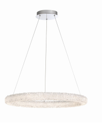 Eurofase Lighting 34153-017 LED Sassi 27 inch Chandelier Ceiling Light Chrome Finish