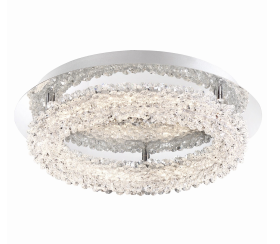 Eurofase Lighting 34159-019 LED Sassi 15 inch Flush Mount Ceiling Light Large Chrome Finish