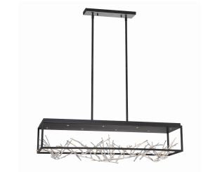 Eurofase Lighting 35642-023 LED Aerie 12 inch Chandelier Ceiling Light Black and Silver Finish
