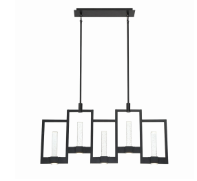 Eurofase Lighting 35949-015 LED Hanson 2 inch Chandelier Ceiling Light Black Finish