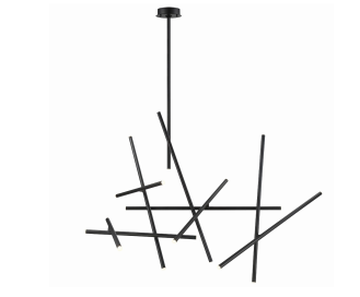 Eurofase Lighting 36251-018 LED Crossroads LED 27 inch Chandelier Ceiling Light Black Finish