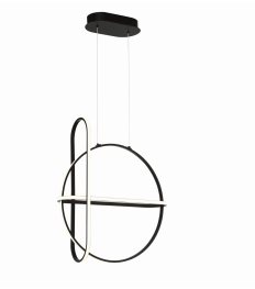 Eurofase Lighting 37035-013 LED Berkley LED 7 inch Chandelier Ceiling Light Matte Black Finish
