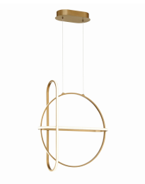 Eurofase Lighting 37035-020 LED Berkley LED 7 inch Chandelier Ceiling Light Stain Gold Finish