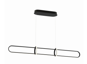 Eurofase Lighting 37037-017 LED Berkley 6 inch Chandelier Ceiling Light Matte Black Finish