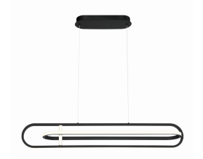 Eurofase Lighting 37039-011 LED Demark 7 inch Chandelier Ceiling Light Matte Black Finish