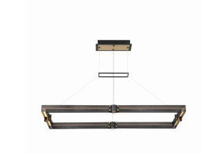 Eurofase Lighting 37060-015 LED Admiral 21 inch Painting Chandelier Ceiling Light Matte Black/Gold Finish