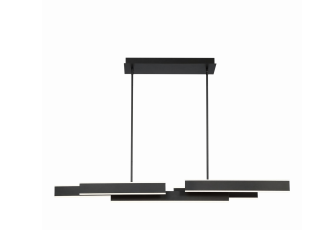 Eurofase Lighting 37065-010 LED Cameno 5 inch Chandelier Ceiling Light Matte Black Finish