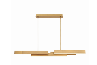 Eurofase Lighting 37065-027 LED Cameno 5 inch Chandelier Ceiling Light Large Vb Gold Finish
