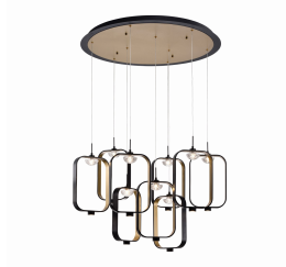 Eurofase Lighting 37079-017 LED Dagmar 33 inch Chandelier Ceiling Light Black Finish