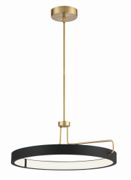 Eurofase Lighting 37082-017 LED Pemberton 26 inch Pendant Ceiling Light Large Black Finish