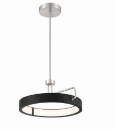 Eurofase Lighting 37083-020 LED Pemberton 18 inch Pendant Ceiling Light Small Satin Nickel Finish