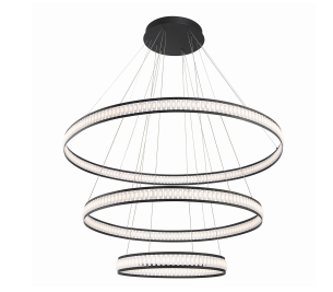 Eurofase Lighting 37090-012 LED Forster 60 inch Chandelier Ceiling Light Black Finish
