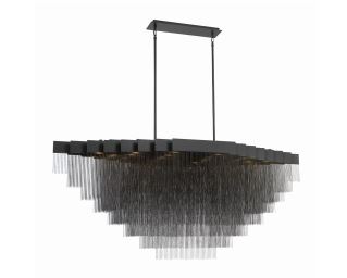 Eurofase Lighting 37097-023 LED Bloomfield 29 inch Chandelier Ceiling Light Black Finish