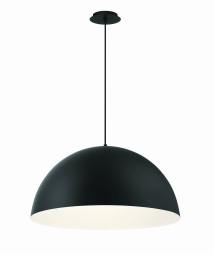 Eurofase Lighting 37218-010 LED Laverton 1 Round Pendant Ceiling Light Black/White Finish