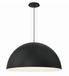 Eurofase Lighting 37224-011 LED Laverton 3 Round Pendant Ceiling Light Black/White Finish
