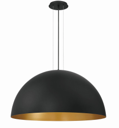 Eurofase Lighting 37224-028 LED Laverton 3 Round Pendant Ceiling Light Black/Gold Finish