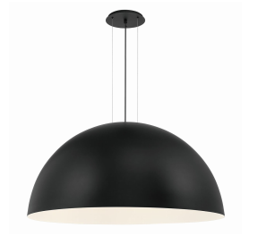 Eurofase Lighting 37230-012 LED Laverton 5 Round Pendant Ceiling Light Black/White Finish
