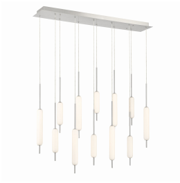 Eurofase Lighting 37236-042 LED Cumberland 7 inch Chandelier Ceiling Light Satin Nickel Finish