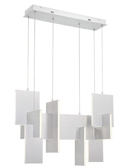 Eurofase Lighting 37345-036 LED Coburg 14 inch Chandelier Ceiling Light Aluminium Finish