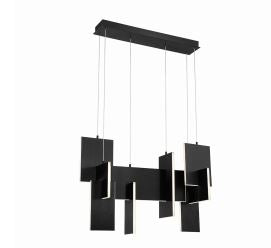 Eurofase Lighting 37345-025 LED Coburg 14 inch Chandelier Ceiling Light Black Finish