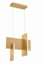 Eurofase Lighting 37346-010 LED Coburg 8 inch Chandelier Ceiling Light Large Painting Bronze Finish