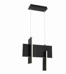 Eurofase Lighting 37346-027 LED Coburg 8 inch Pendant Ceiling Light Black Finish