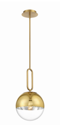 Eurofase Lighting 37348-014 LED Prospect 1 Light 10 inch Pendant Ceiling Light Small Gold Finish