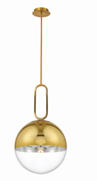 Eurofase Lighting 37349-011 LED Prospect 1 Light 12 inch Pendant Ceiling Light Large Gold Finish