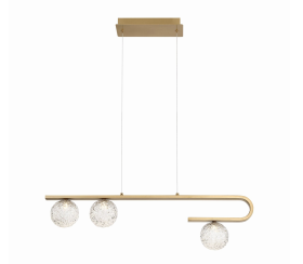 Eurofase Lighting 37350-017 LED Phillimore 4 inch Pendant Ceiling Light Brushed Gold Finish