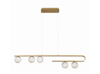 Eurofase Lighting 37351-014 LED Phillimore 4 inch Pendant Ceiling Light Brushed Gold Finish
