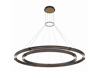 Eurofase Lighting 37384-012 LED Admiral 62 inch Chandelier Ceiling Light Large Matte Black/Gold Finish