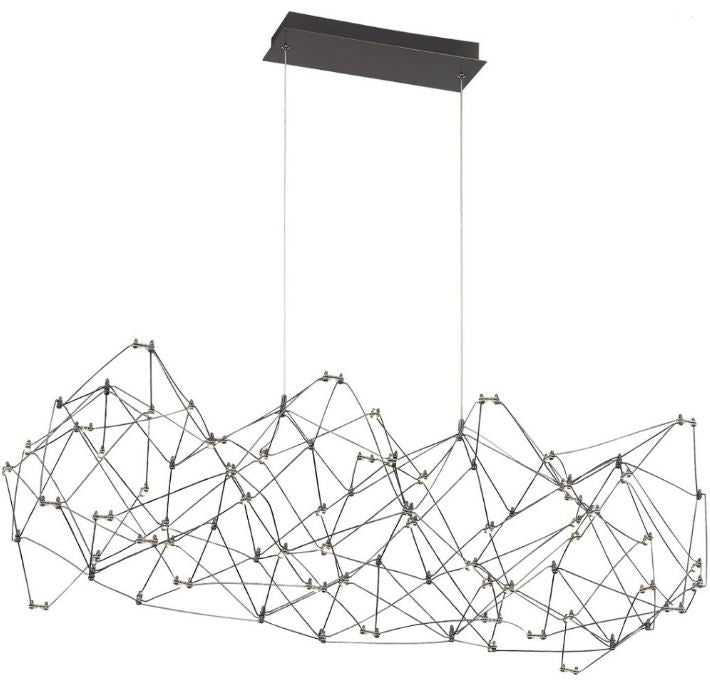 Eurofase Lighting 38037-026 LED Leonardelli 48 inch Chandelier Ceiling Light Dark Chrome Finish
