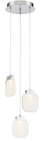 Eurofase Lighting 38042-020 LED Paget 3 inch Pendant Ceiling Light Chrome Finish