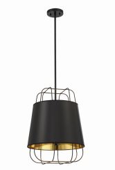 Eurofase Lighting 38143-021 LED Tura 3 Light 16 inch Pendant Ceiling Light Black Finish