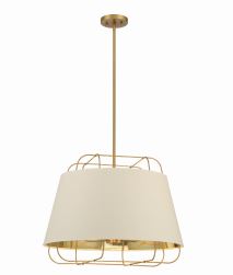 Eurofase Lighting 38145-018 LED Tura 6 Light 24 inch Pendant Ceiling Light Brass Finish