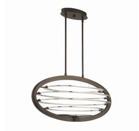 Eurofase Lighting 38153-020 LED Ombra 17 inch Chandelier Ceiling Light Brass and Black Finish