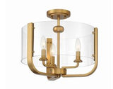 Eurofase Lighting 38156-014 LED Campisi 3 Light 16 inch Flush Mount Ceiling Light Brass Finish