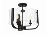 Eurofase Lighting 38156-038 LED Campisi 3 Light 16 inch Flush Mount Ceiling Light Black Finish