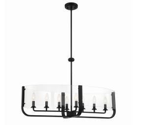 Eurofase Lighting 38157-035 LED Campisi 8 Light 16 inch Chandelier Ceiling Light Black Finish